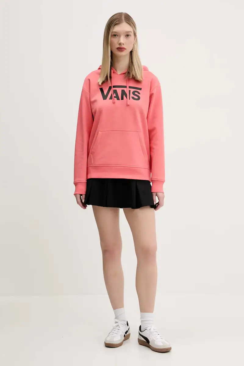 felpa donna colore arancione con cappuccio VN000A5RD6Z1 miniatura 2