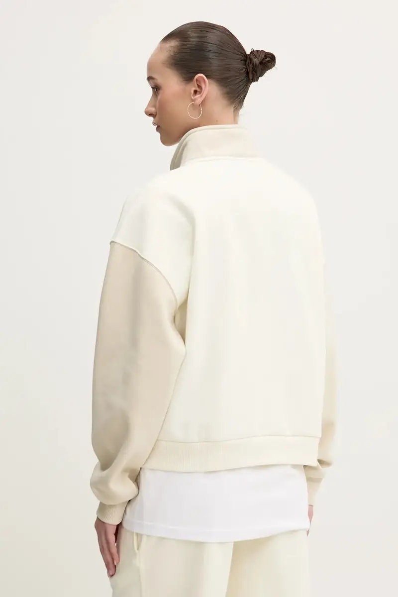 felpa donna colore beige con applicazione VN000H2AD0D1 miniatura 3