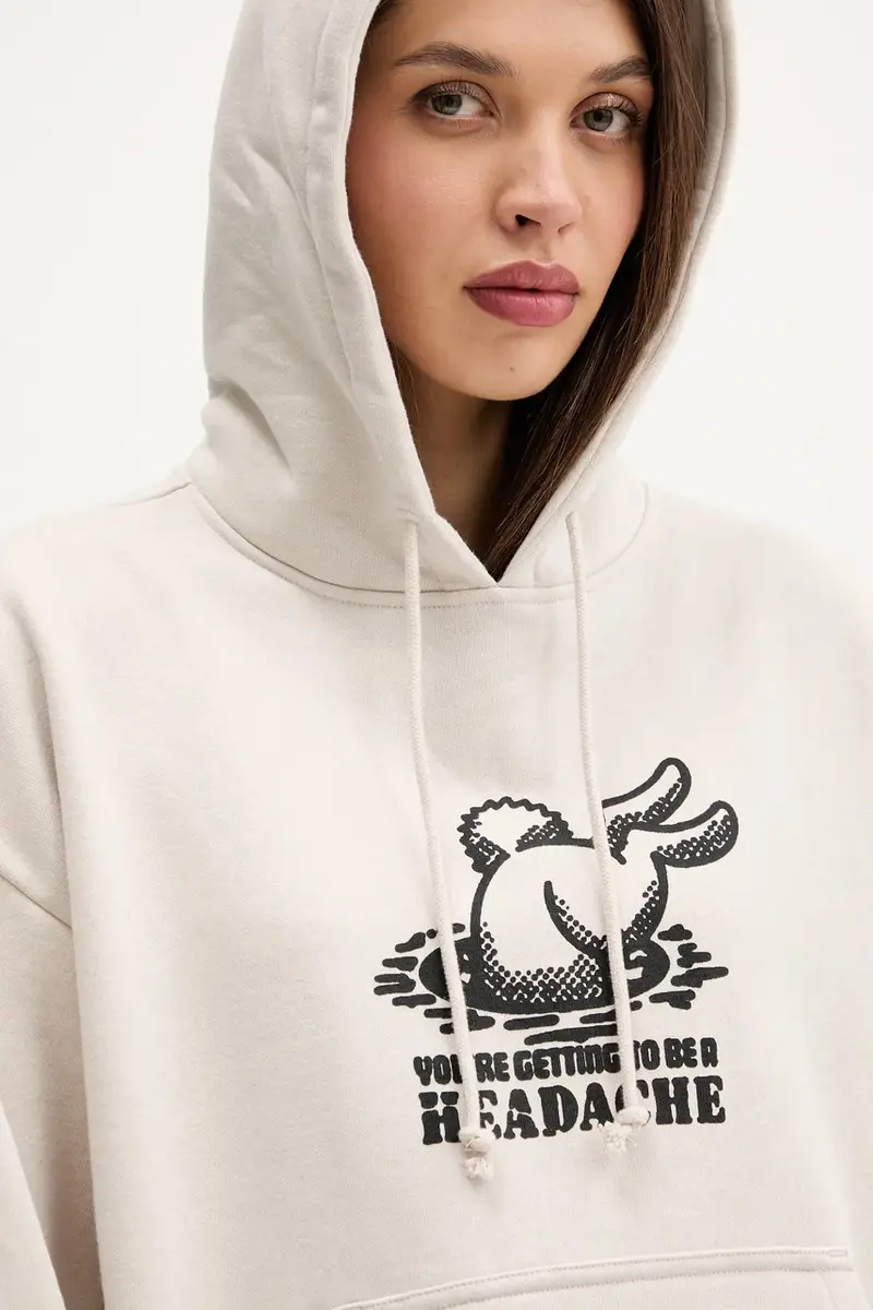 felpa donna colore beige con cappuccio VN000Q37EN91 miniatura 4