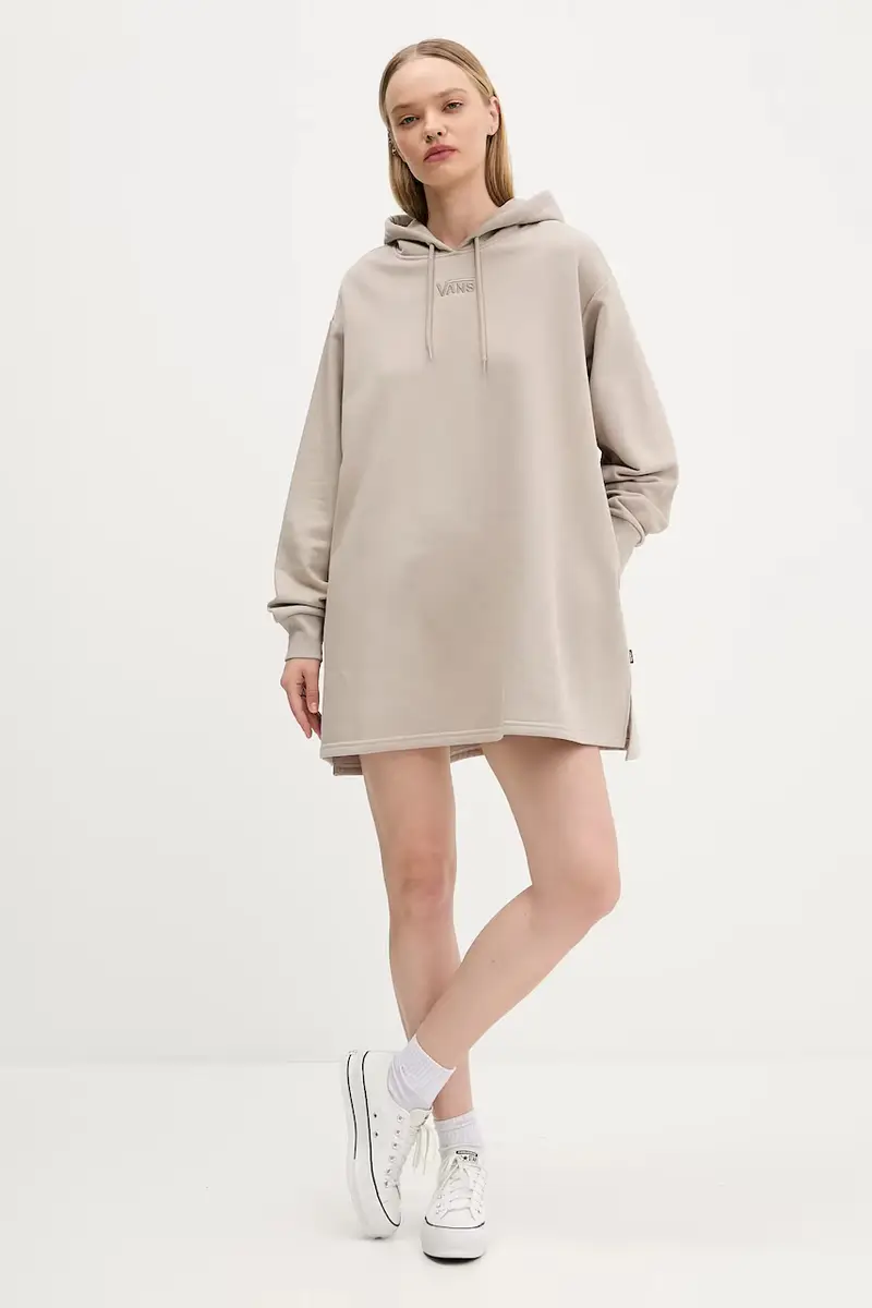 felpa donna colore beige con cappuccio VN000RD27D61 miniatura 2