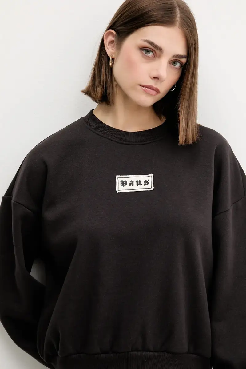 felpa donna colore nero VN000Q30BLK1 miniatura 4