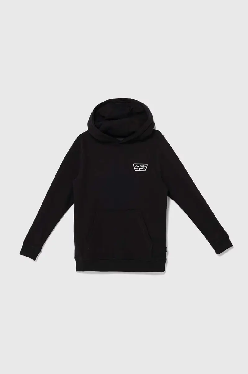 felpa in cotone bambino/a BY Full Patched II PO colore nero con cappuccio VN000JBEBLK1