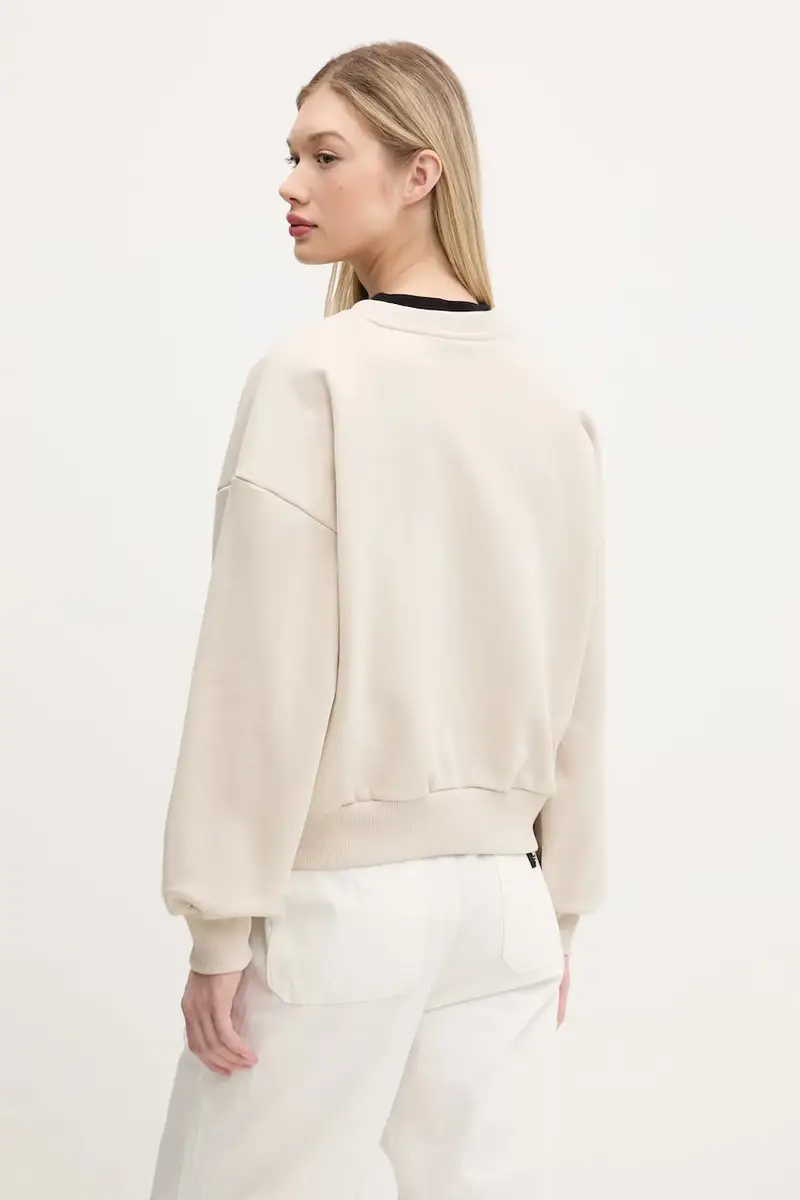 felpa in cotone donna colore beige VN000P5X2N11 miniatura 3