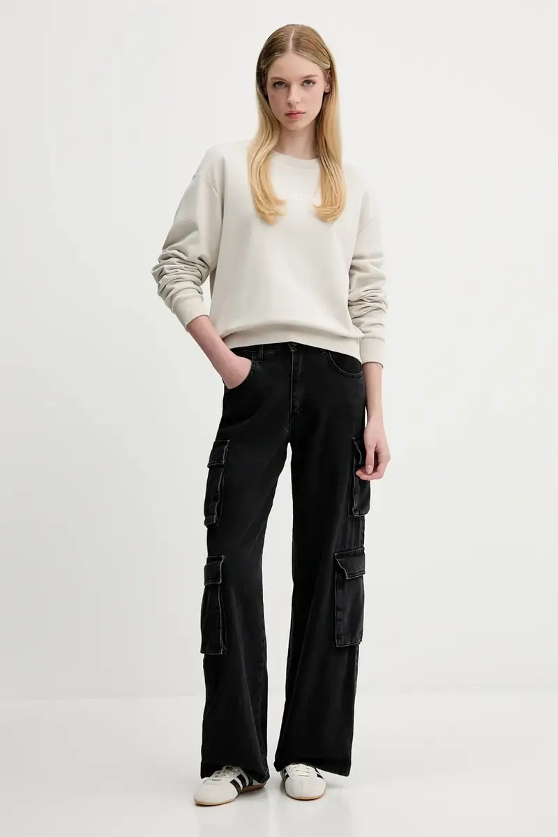 felpa in cotone donna colore beige VN000RAMEN91 miniatura 2