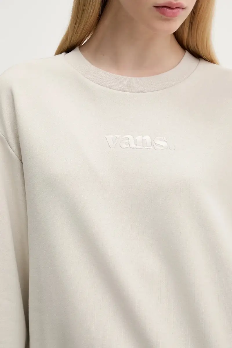 felpa in cotone donna colore beige VN000RAMEN91 miniatura 5