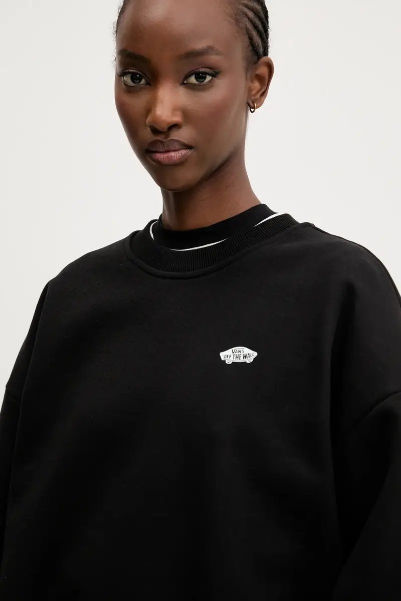 felpa in cotone donna colore nero VN000P5XBLK1 miniatura 4