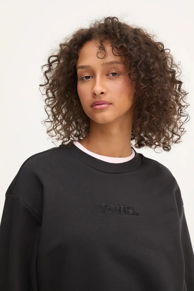 felpa in cotone donna colore nero VN000RAMBLK1 miniatura 4