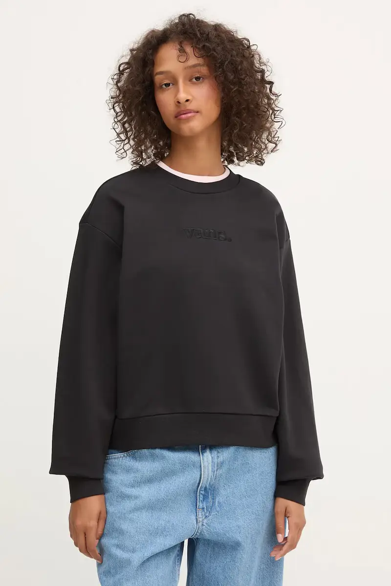 felpa in cotone donna colore nero VN000RAMBLK1