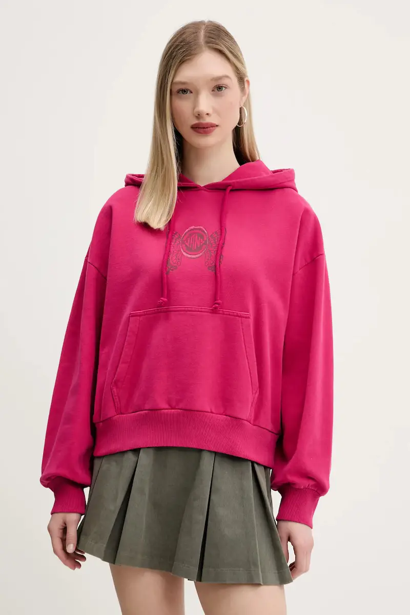 felpa in cotone donna colore rosa con cappuccio VN000NY1C9L1