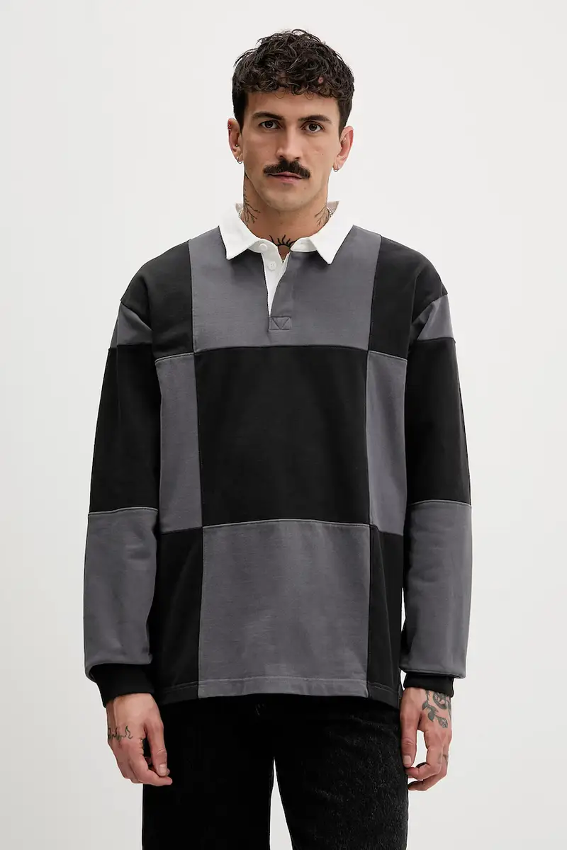 felpa in cotone Nero