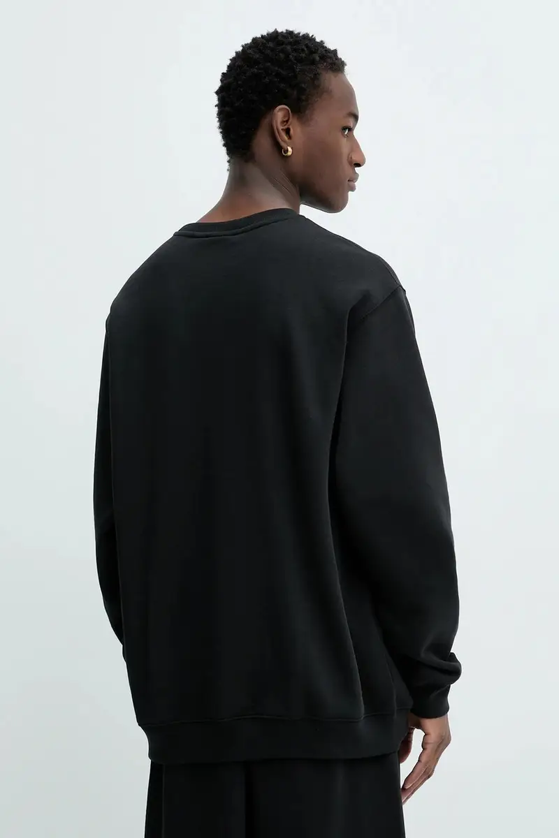 felpa in cotone Nero miniatura 3