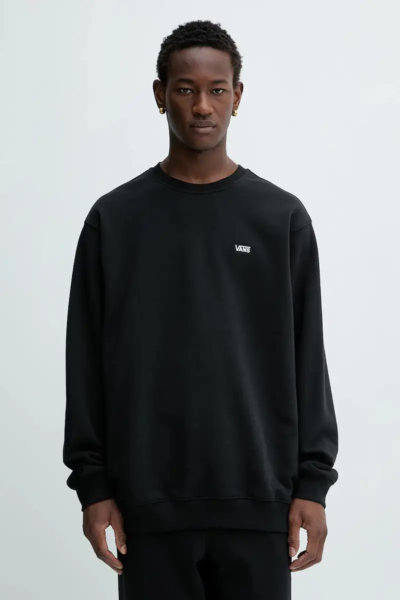 felpa in cotone Nero