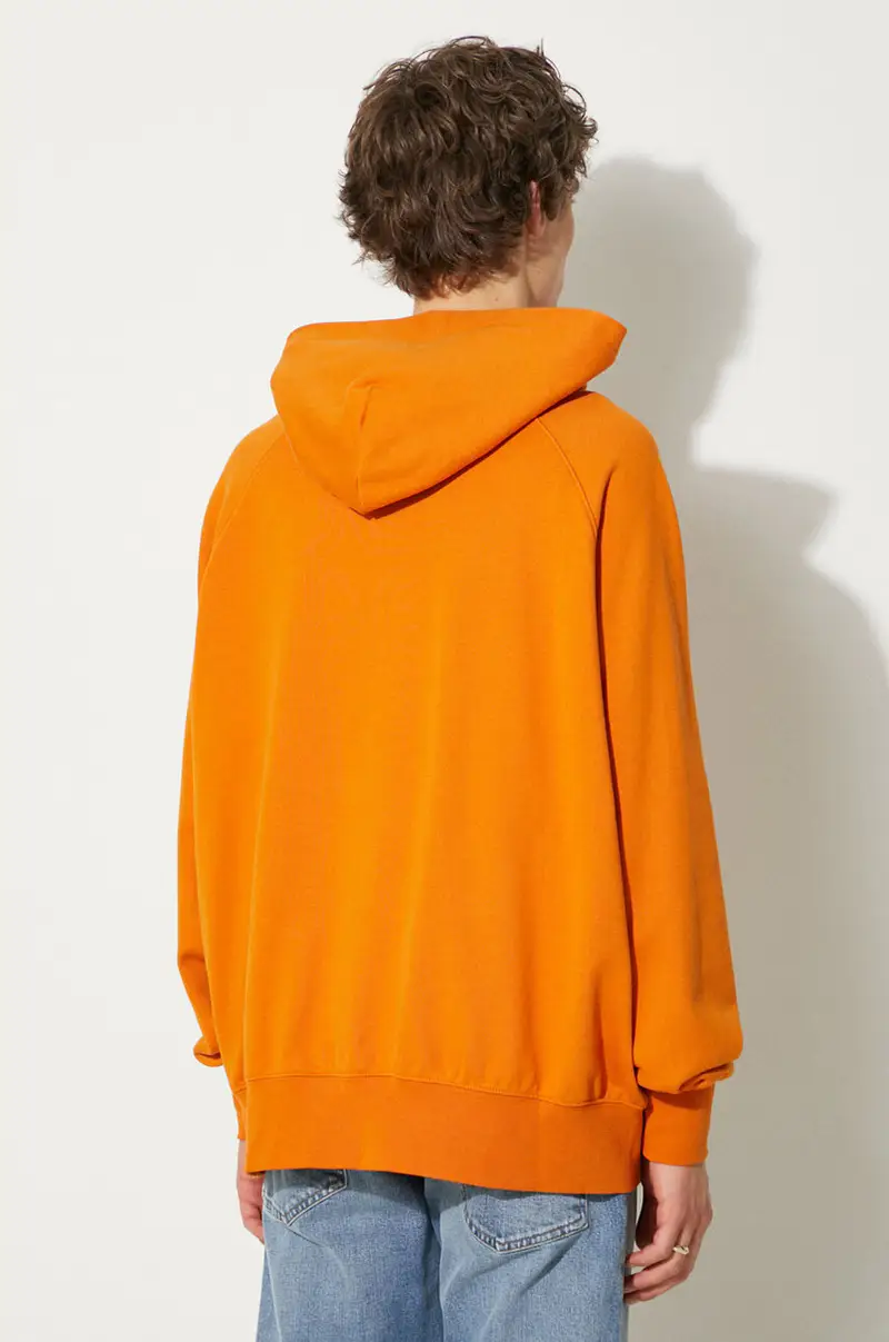 felpa in cotone Premium Classics LX Hoodie Fleece Arancione miniatura 2
