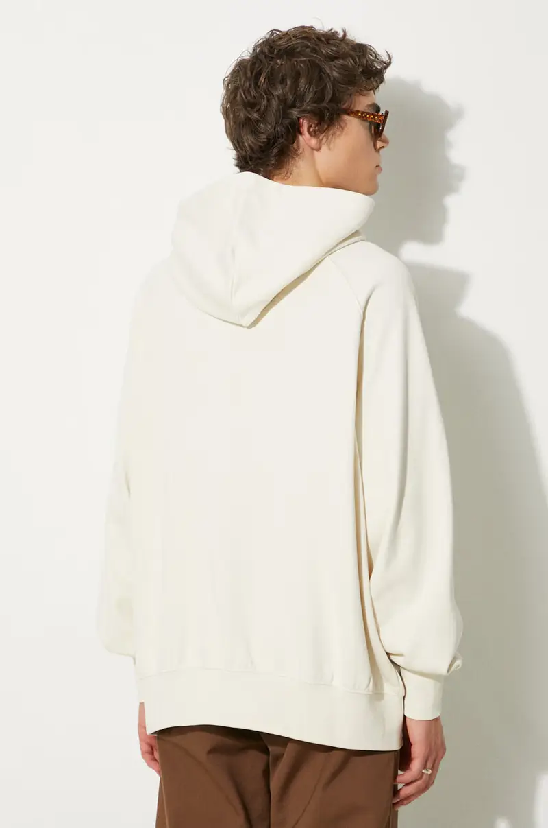 felpa in cotone Premium Classics LX Hoodie Fleece Beige miniatura 3