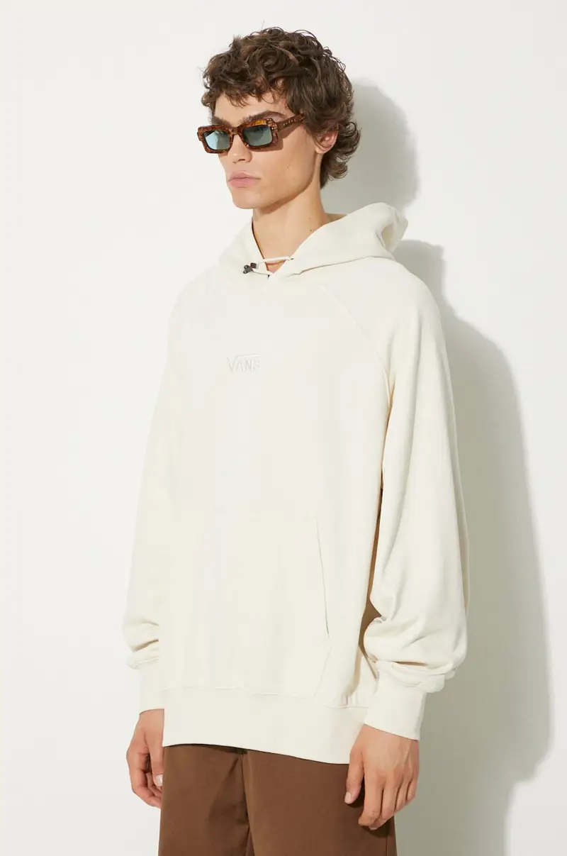 felpa in cotone Premium Classics LX Hoodie Fleece Beige miniatura 4