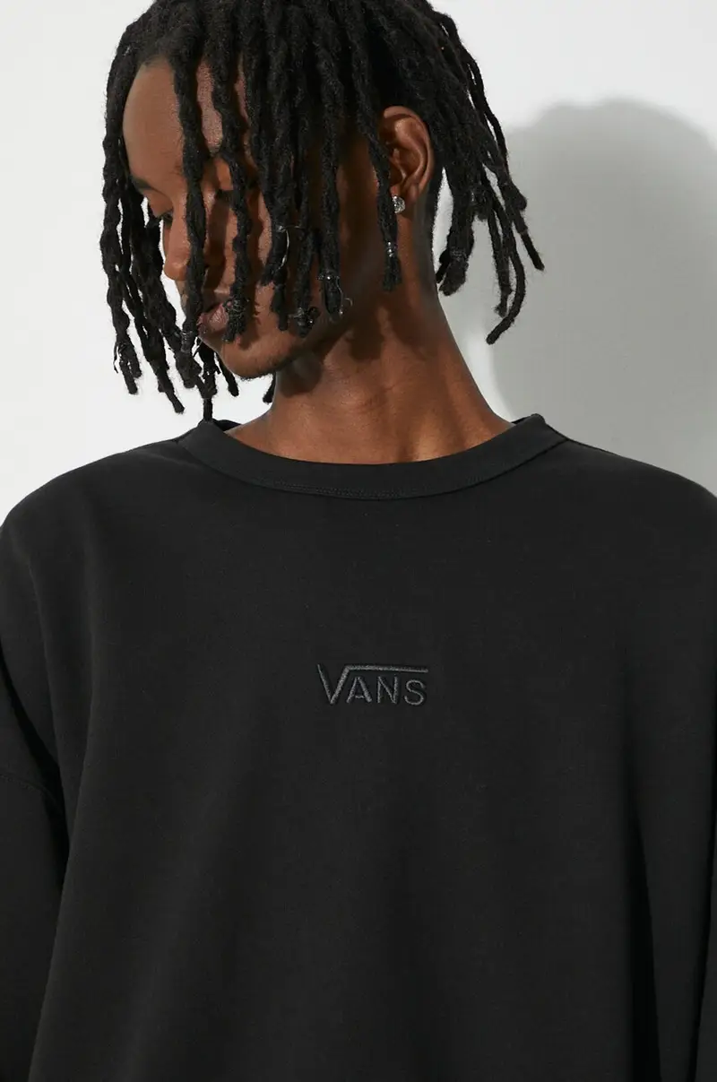 felpa in cotone Premium Standards Crew Fleece LX uomo colore nero VN000GBWBLK1 miniatura 5