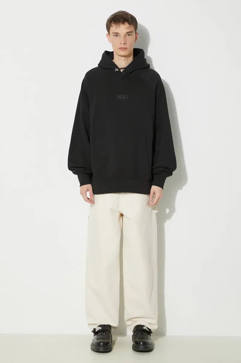 felpa in cotone Premium Standards Hoodie Fleece LX Nero miniatura 2