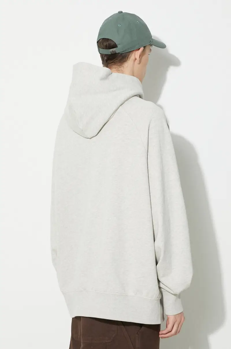 felpa in cotone Premium Standards Hoodie Fleece LX uomo colore beige con cappuccio VN000GZ1RKZ1 miniatura 3