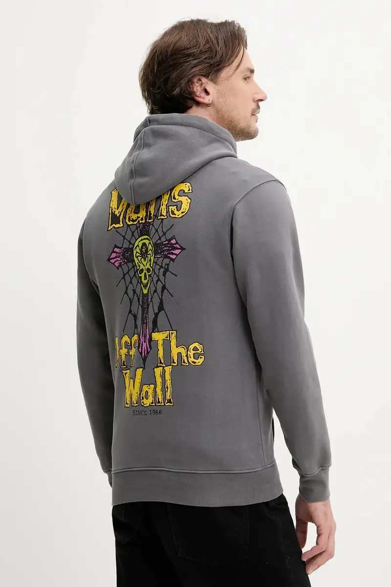 felpa in cotone uomo colore grigio con cappuccio VN000NWP1O71 miniatura 4