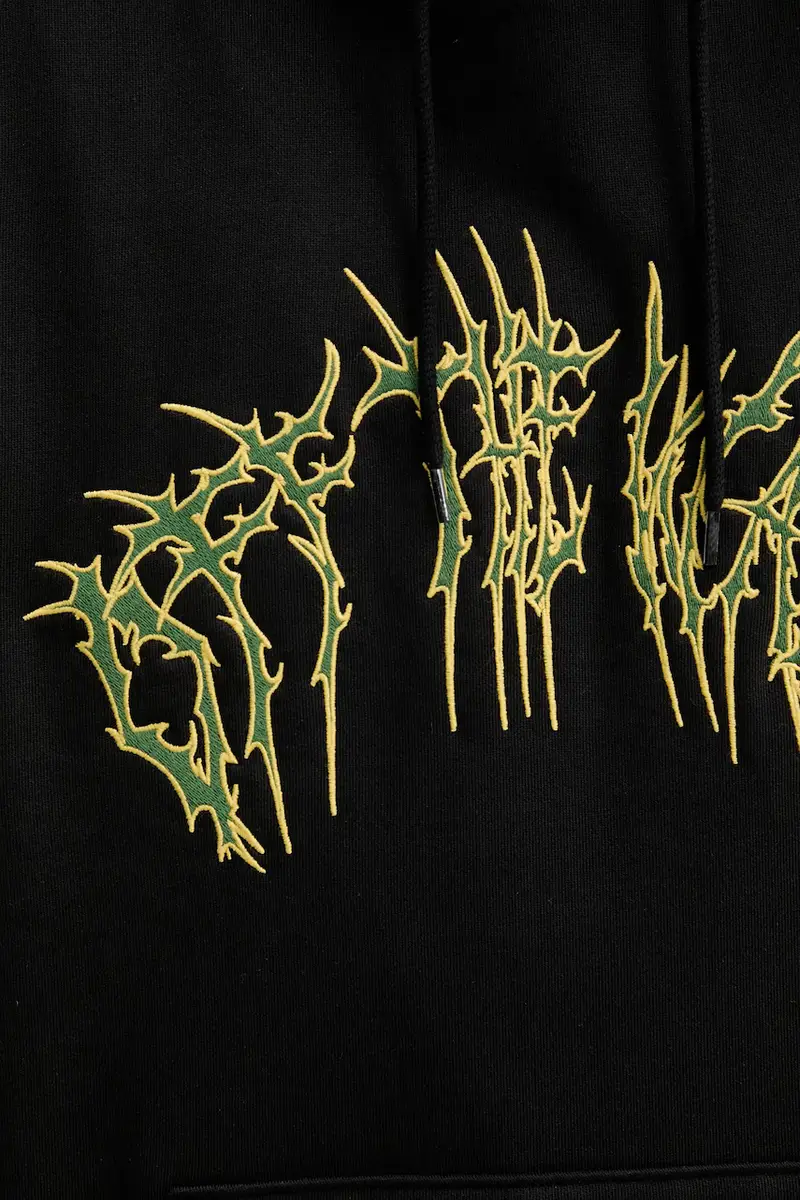 felpa in cotone uomo colore nero con cappuccio con applicazione VN000M1NBLK1 miniatura 5