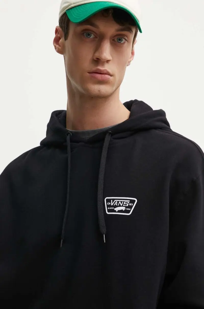 felpa in cotone uomo colore nero con cappuccio VN000HNZBLK1 miniatura 4