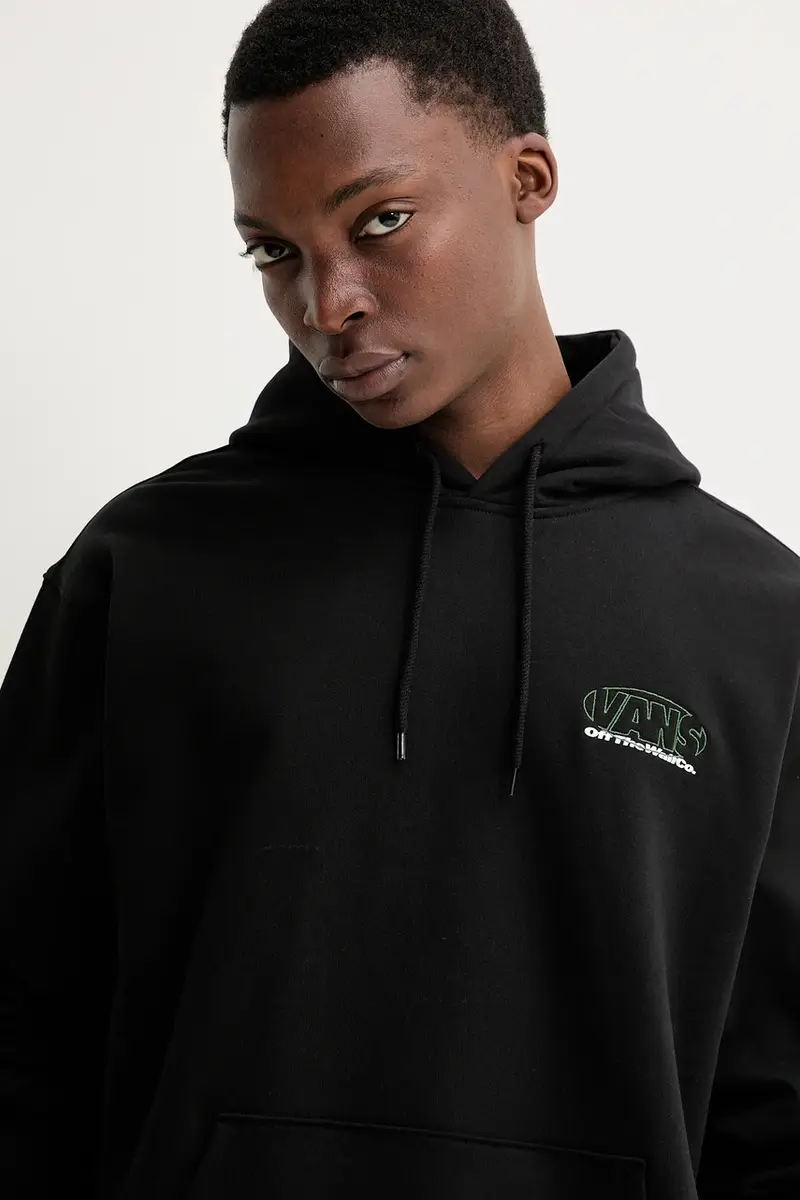 felpa in cotone uomo colore nero con cappuccio VN000M1PBLK1 miniatura 4