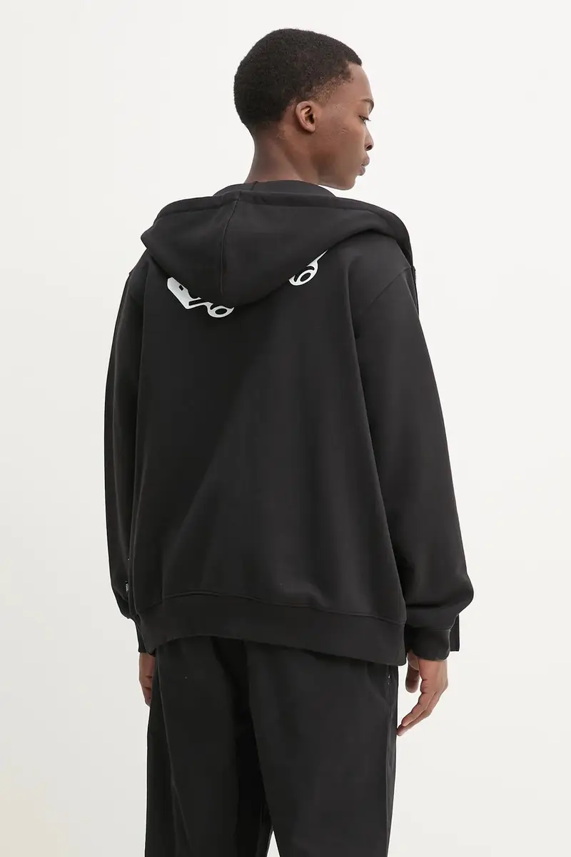 felpa in cotone uomo colore nero con cappuccio VN000P53Y281 miniatura 3