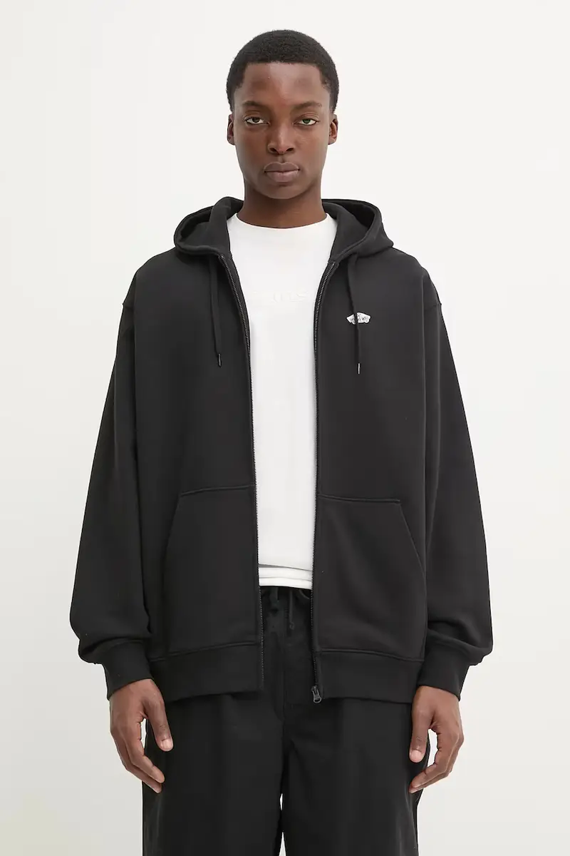 felpa in cotone uomo colore nero con cappuccio VN000P53Y281