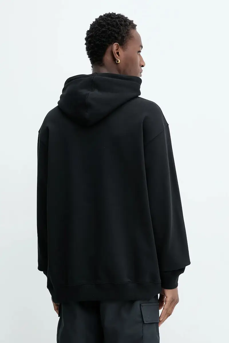 felpa in cotone uomo colore nero con cappuccio VN000P58BLK1 miniatura 3