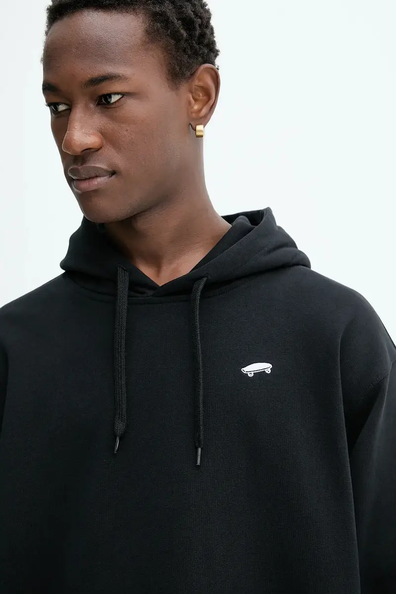 felpa in cotone uomo colore nero con cappuccio VN000P58BLK1 miniatura 4