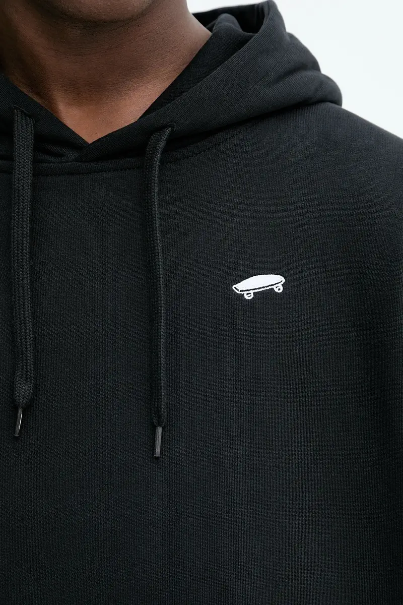 felpa in cotone uomo colore nero con cappuccio VN000P58BLK1 miniatura 5