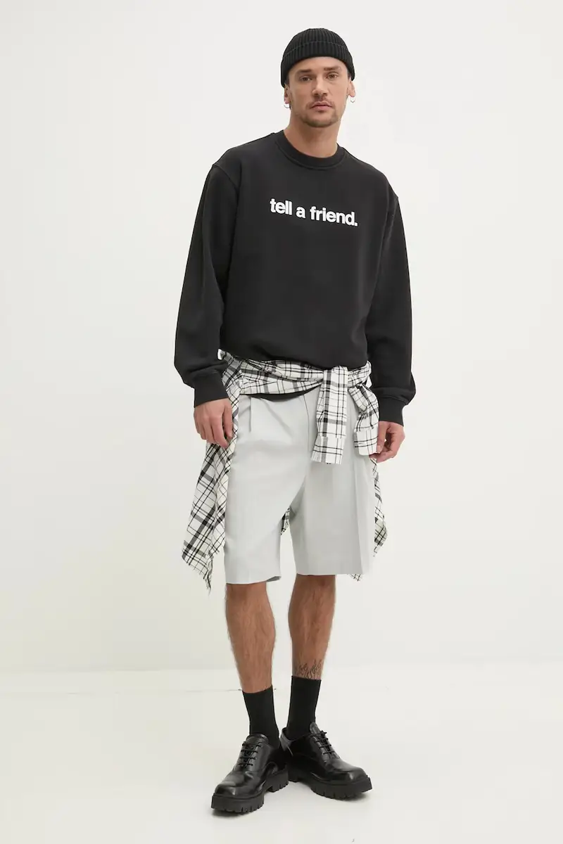 felpa in cotone uomo colore nero VN000NZCBLK1 miniatura 2