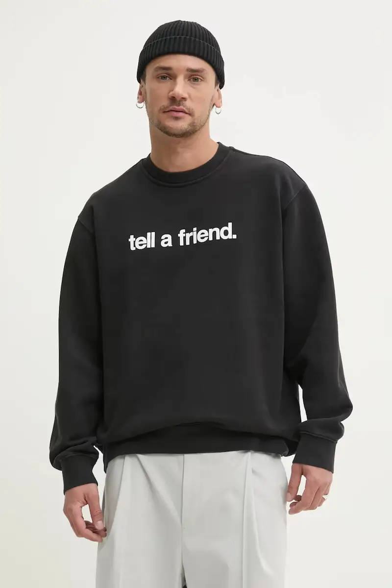 felpa in cotone uomo colore nero VN000NZCBLK1