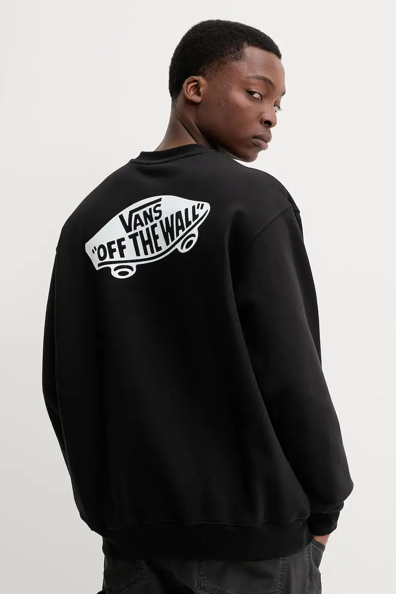 felpa in cotone uomo colore nero VN000P52Y281