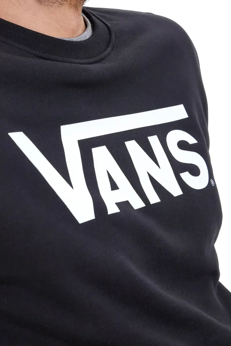 Felpa Nera Girocollo Con Logo Vans Crew-B [NERO] miniatura 2