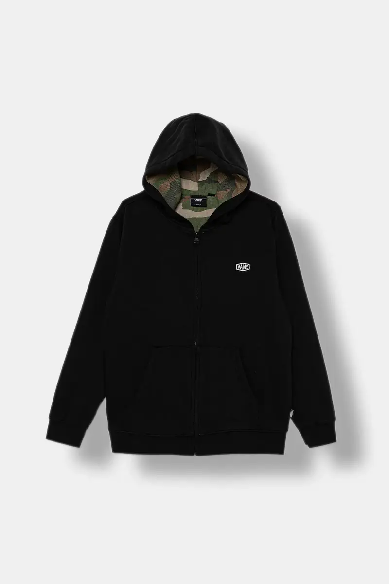 felpa per bambini Dover Thermal Lined Full Zips colore nero con cappuccio VN000PX8LUT1