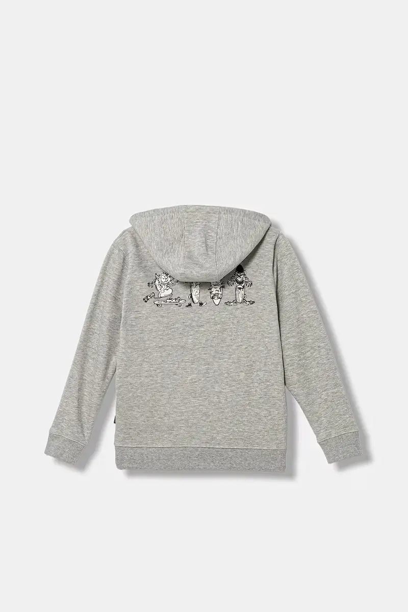 felpa per bambini Sk8 Posse Full Zip colore grigio con cappuccio VN000PYU02F1 miniatura 2