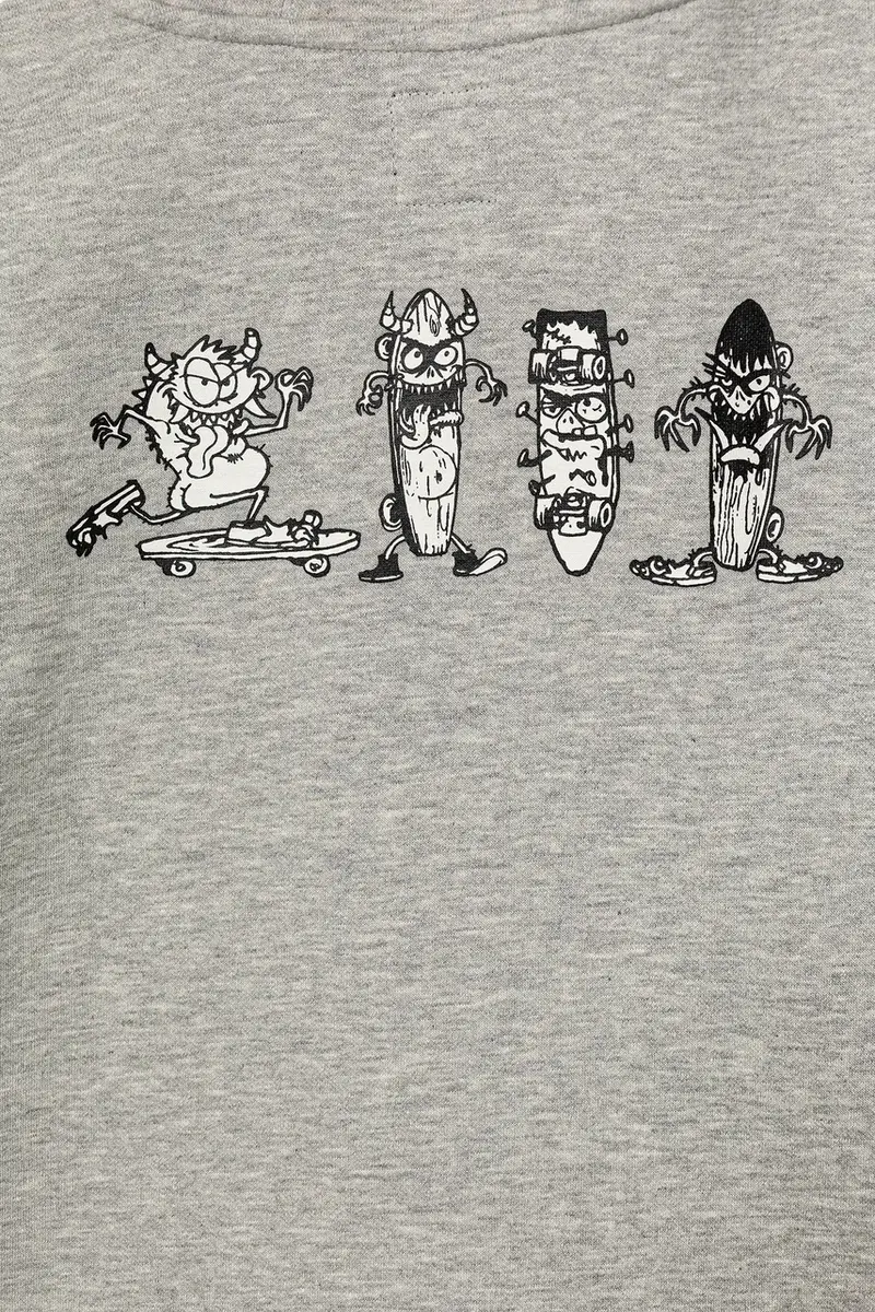 felpa per bambini Sk8 Posse Full Zip colore grigio con cappuccio VN000PYU02F1 miniatura 3