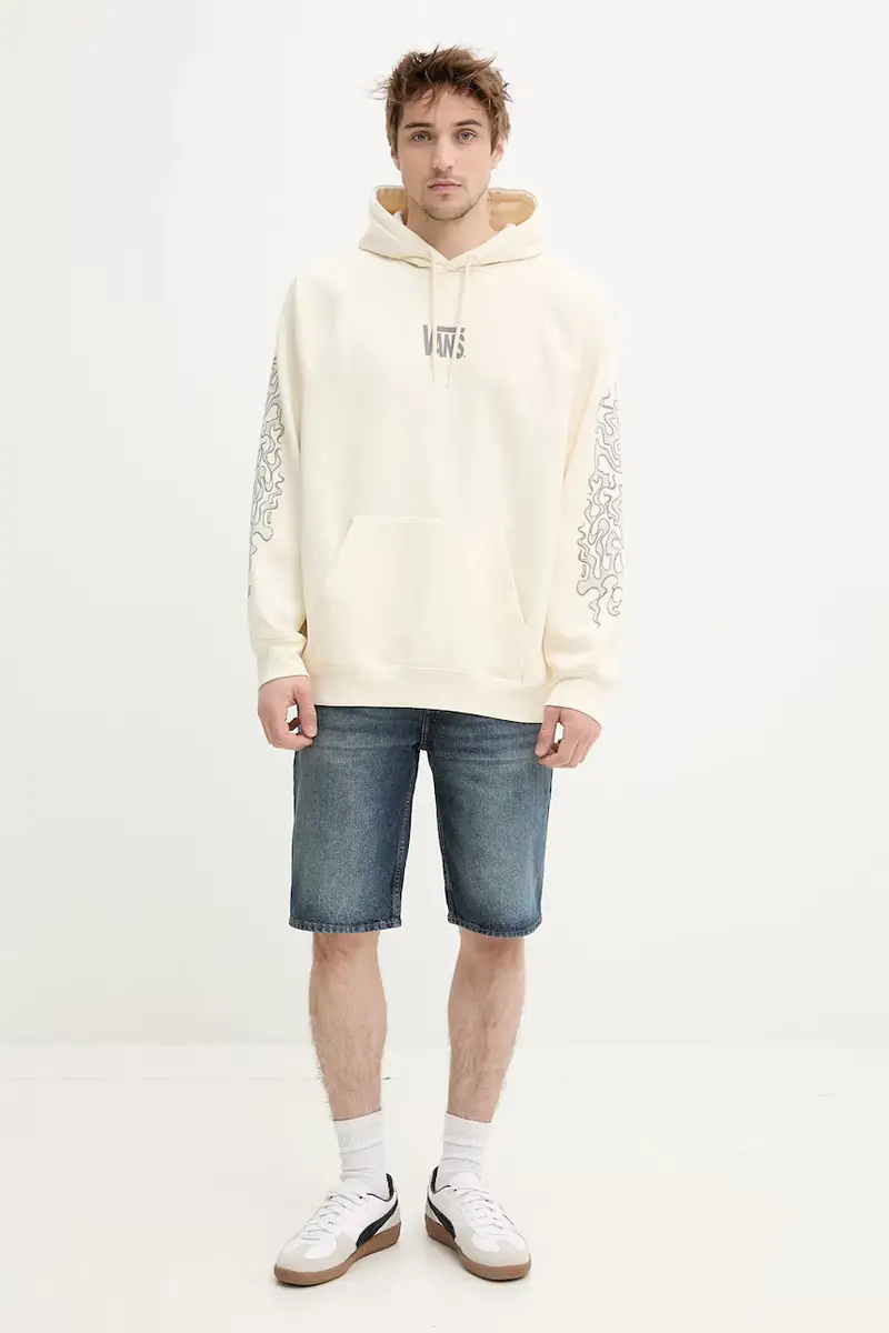 felpa uomo colore beige con cappuccio VN000M2QC9F1 miniatura 2