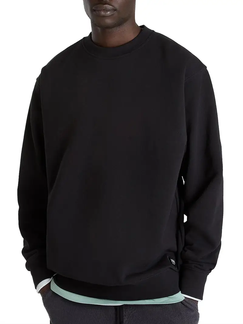 felpa vans standards loose da uomo - nero