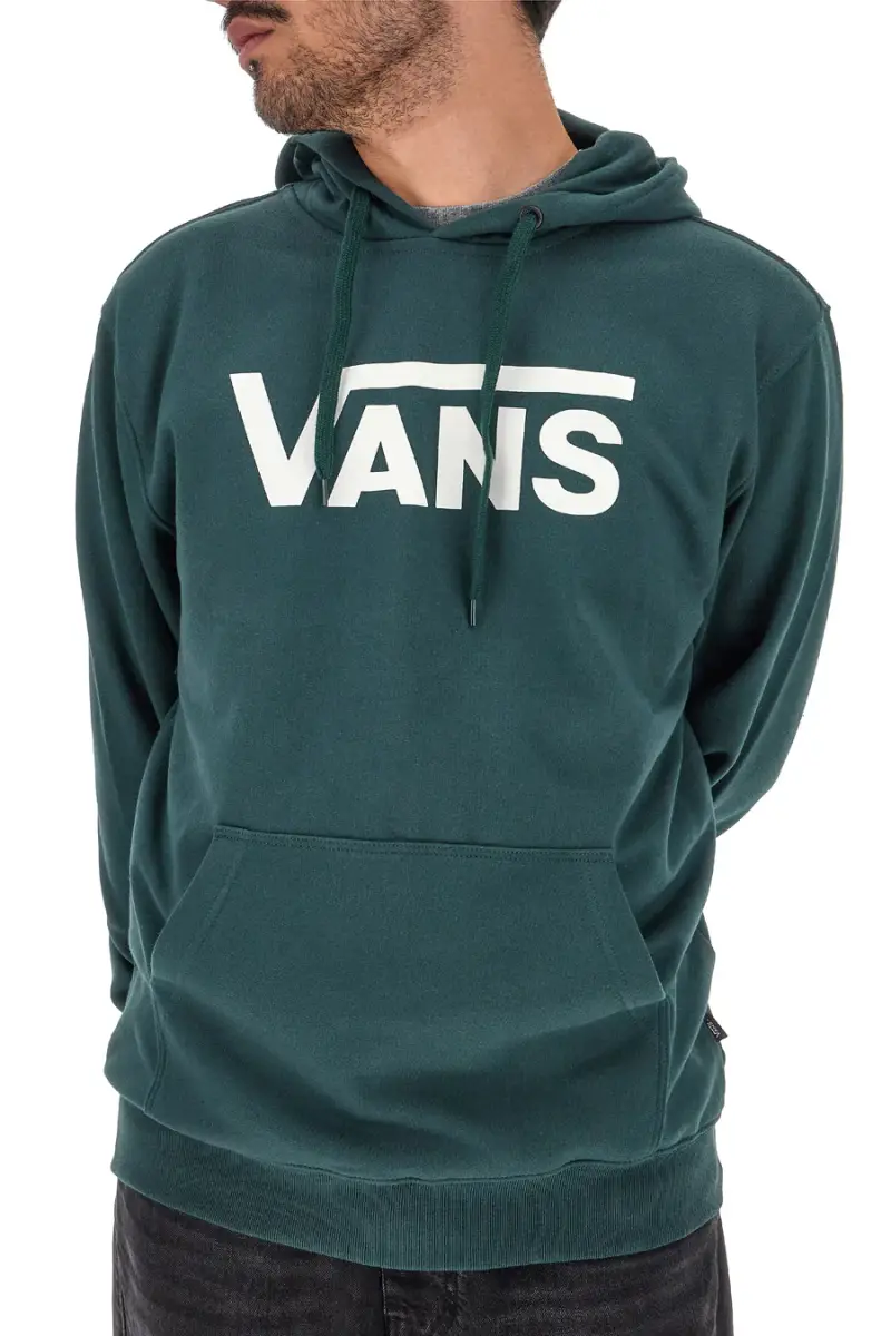 Felpa Verde In Tessuto Felpato Con Cappuccio Vans Classic Vans Po-B [VERDE]