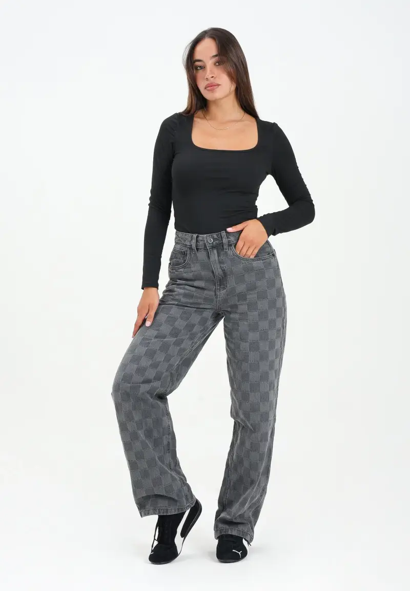 Vans Jeans Donna Grigio 2816924 miniatura 2