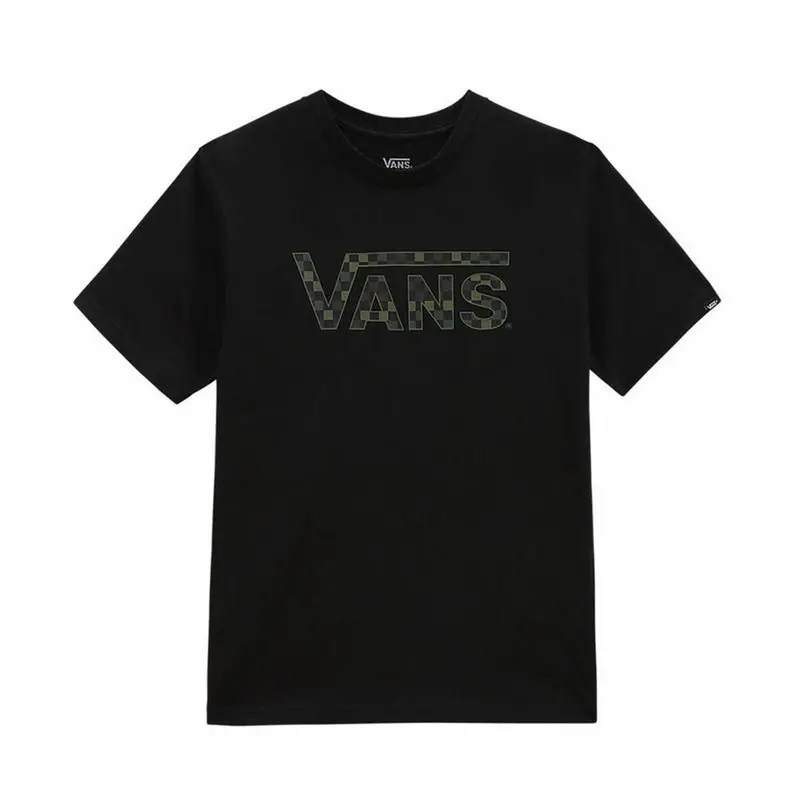 Maglia a Maniche Corte Bambino Vans Checkered Vans-B Nero | Vans