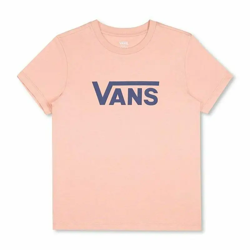 Maglia a Maniche Corte Donna Vans Drop V SS Crew-B W Peach Salmone | Vans Rosa salmone