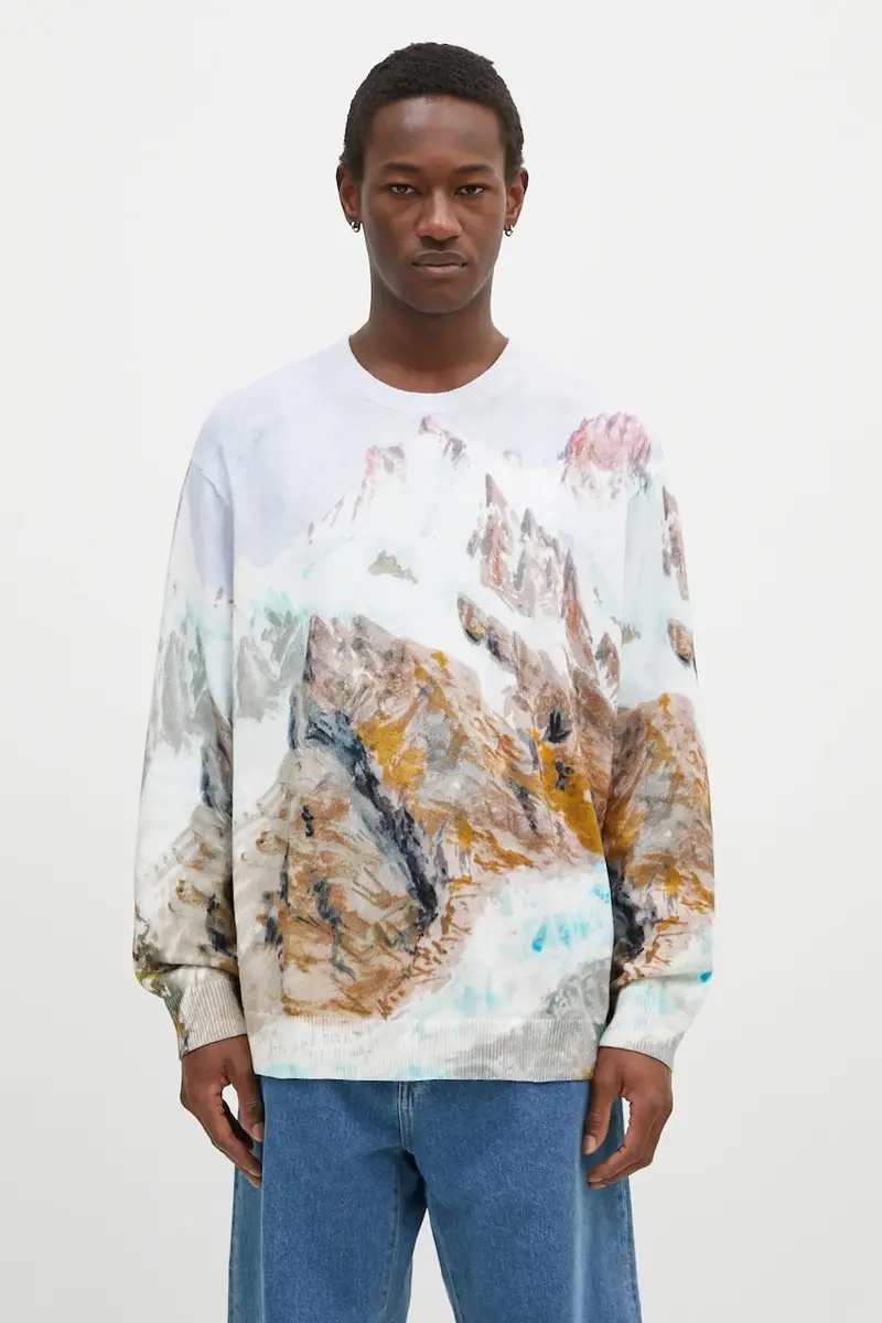 maglione in cotone Premium Classics LX Printed Knit Sweater VN000HMFWHT1 Multicolore