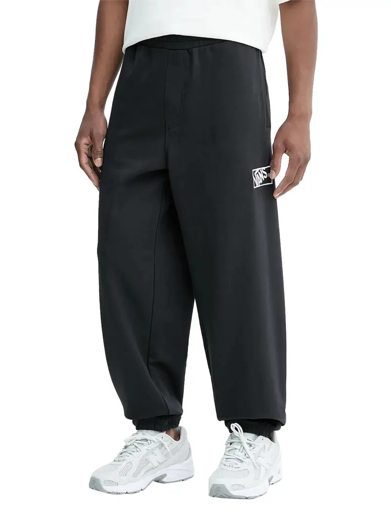 pantalone tuta vans blocked box loose da uomo - nero