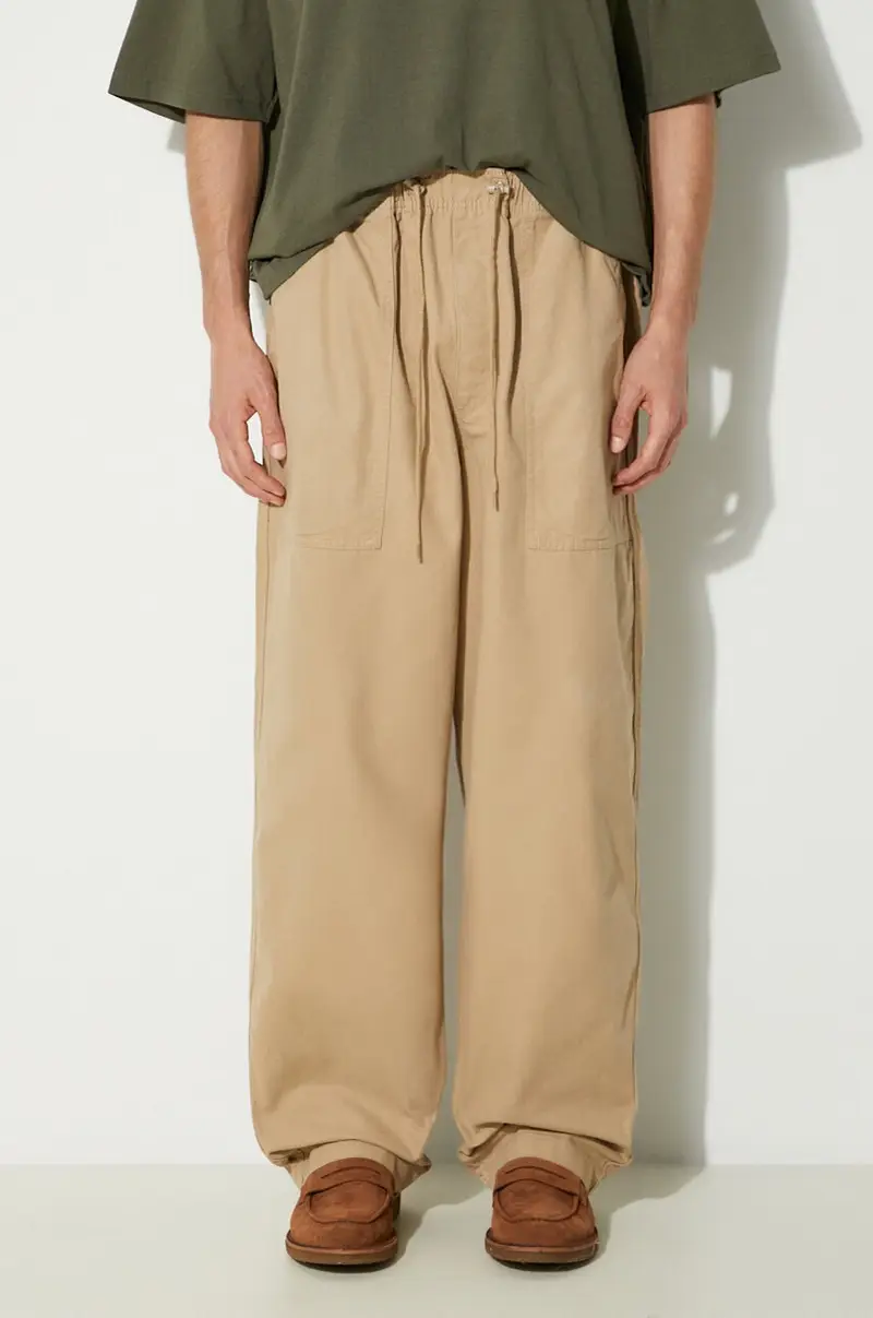 pantaloni in cotone Premium Classics LX Easy Trouser colore beige VN000GZ2SQ71