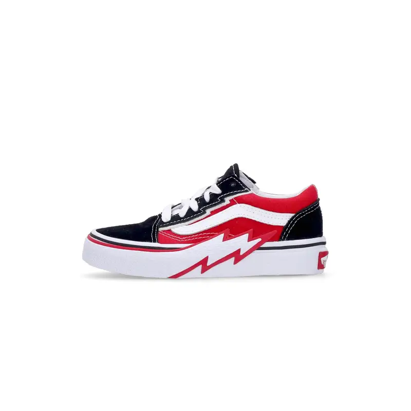 Scarpa Bassa Bambino Old Skool Bolt Red/black