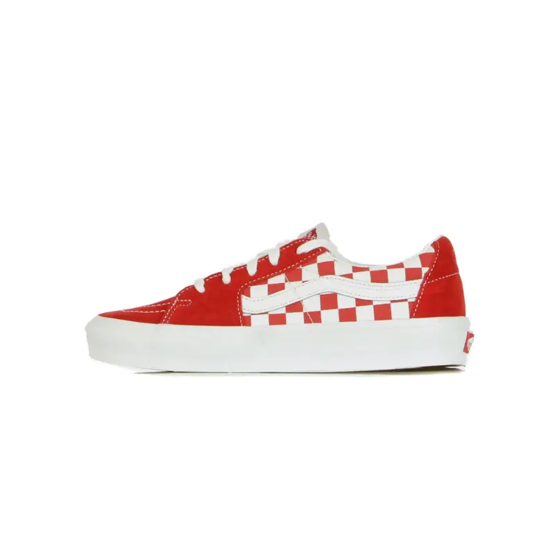 Scarpa Bassa Uomo Sk8-low (canvas/suede) Racing Red/checkerboard
