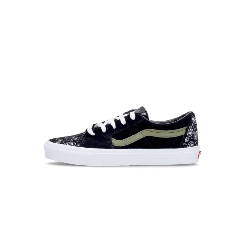 Scarpa Bassa Uomo Sk8-low Paisley Suede Black